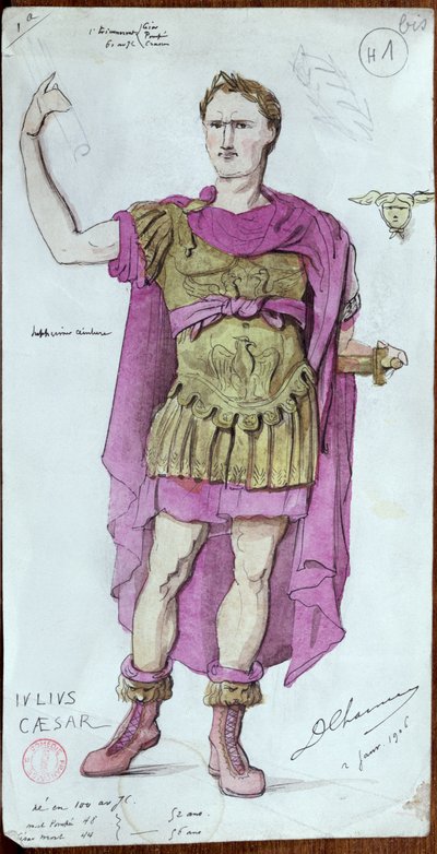 1906年Corneille的&39;La Mort de Pompee&39;的Julius Caesar的服装设计 作者 欲望链条