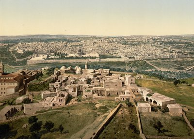 圣地耶路撒冷全景，约 1890 年至 1900 年（感光照片印刷品） 作者 底特律摄影公司