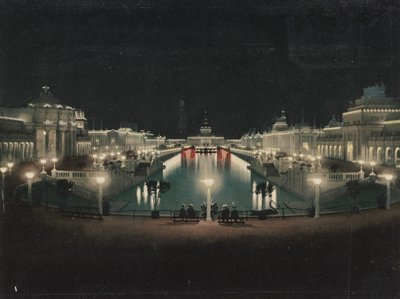 大法院照亮，密西西比州博览会，1898年 作者 底特律摄影公司