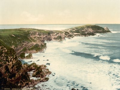 Towan Head，纽基，英格兰康沃尔，彩色打印，约1900年 作者 底特律出版公司
