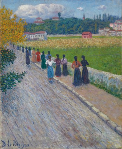 1902年离开工厂 作者 Diario或Dario de Regoyos y Valdes