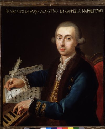Gian Francesco de Majo（1732-1770）意大利作曲家的肖像 作者 Diego Pesco