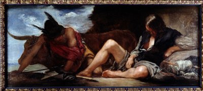 迭戈·贝拉斯克斯（Diego Velasquez）（1599-1660）的水星和阿尔戈斯绘画 作者 迭戈委拉斯开兹
