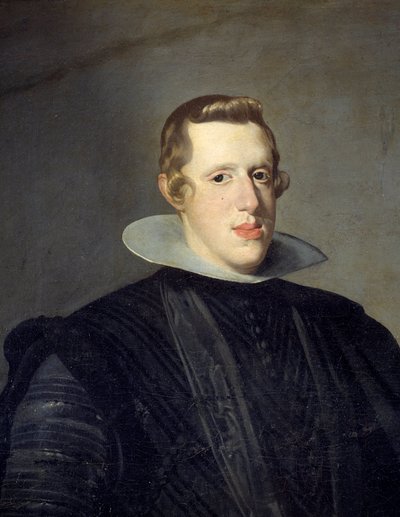 菲利普四世 (1605 - 1665) 脚下的肖像。 细节。 Diego Rodriguez de Silva y Velasquez (1599-1660) 的绘画 作者 迭戈委拉斯开兹