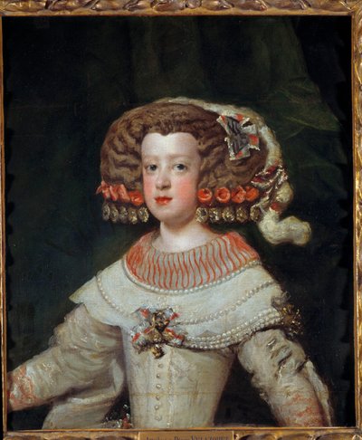 Portrait of the Infante Marie Therese (1638-1683) future queen of France Painting by Diego Velasquez (1599-1660) 17th century Sun. 0,71x0,6 m - Portrait of the Infanta Marie Therese (1638-1683), future Queen of France. Painting by Diego Velasquez (1599-166 作者 迭戈委拉斯开兹