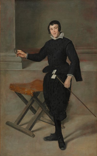 小丑小丑卡拉巴萨斯的肖像，约1631-1632年 作者 Diego Velázquez