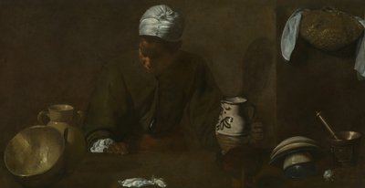 厨房场景，161820。 作者 迭戈·贝拉斯克斯