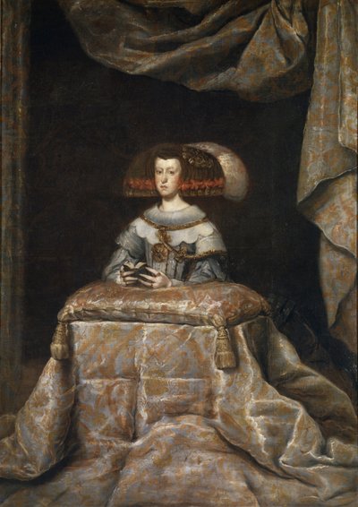 奥地利的玛丽安娜肖像16341696，祈祷，c。 1655 作者 迭戈委拉斯开兹