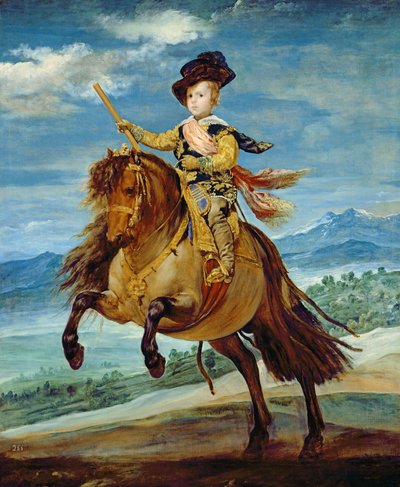 骑马王子Balthasar Carlos，c.1635-36 作者 迭戈委拉斯开兹
