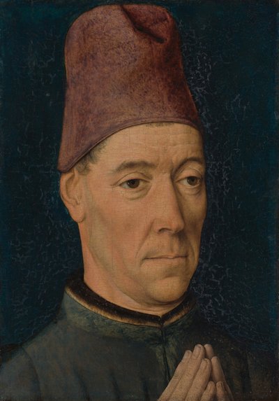 一个男人的肖像，约1470年。 作者 Dieric Bouts