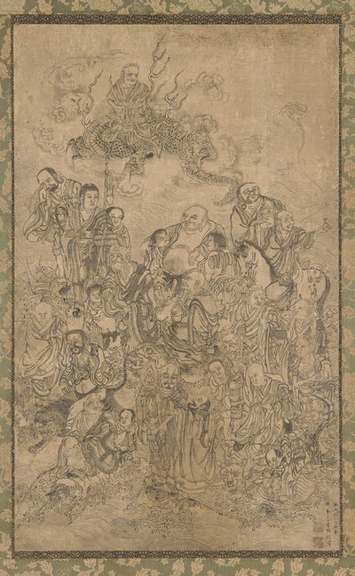 一群罗汉 作者 丁云鹏