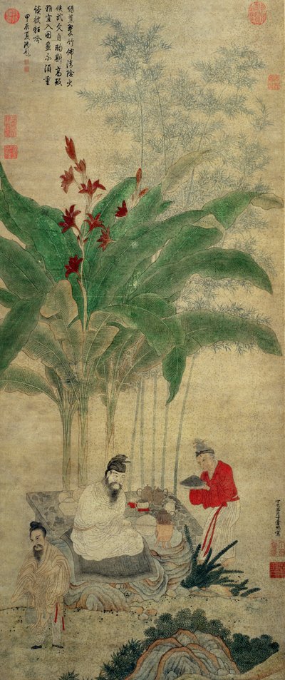煮茶，1617年 作者 丁云鹏