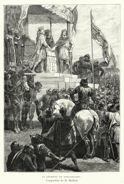 Le Serment De Strasbourg (engraving) 作者 Diogene Ulysse拿破仑·梅拉特
