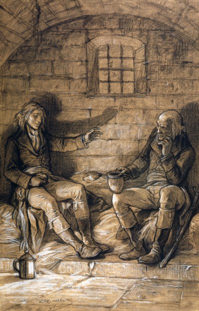 Simourdin和Gauvrais，由Victor Hugo（1802-85）为&39;Eighty-Thirteen&39;（1874）所作的插图 作者 Diogene Ulysse拿破仑·梅拉特