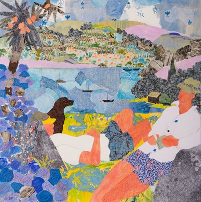 海边，2017（拼贴画） 作者 