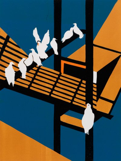 港湾鸽（还原衬布） 作者 