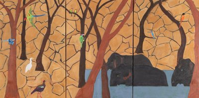 印度，丛林，2020 年（布面油画） 作者 