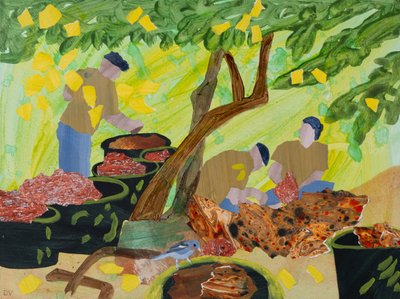 马德拉春天，植物园（拼贴画） 作者 