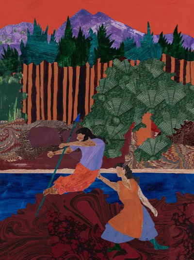 婚姻中的谈判，2024 年（拼贴画） 作者 