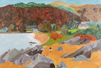 萨德尔，金泰尔岛（拼贴画） 作者 