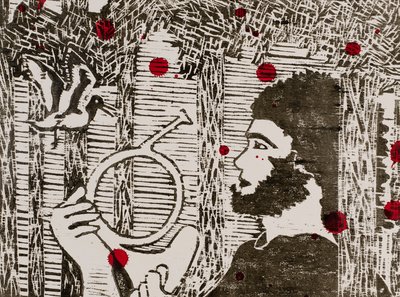 瓦格纳的《指环王》中的《齐格弗里德、木鸟与龙血》（木刻版画） 作者 