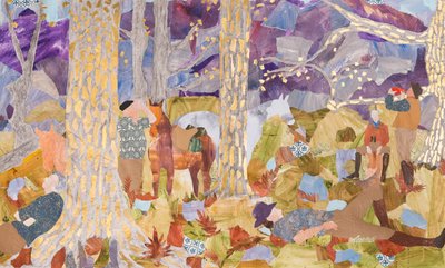 在草地上小憩，派瑞尼 作者 