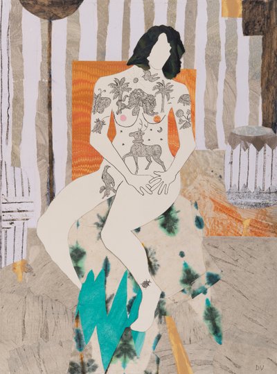 裸体纹身风靡全球（拼贴画） 作者 