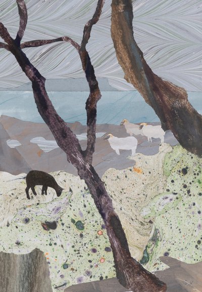 海边的湿日（拼贴画） 作者 