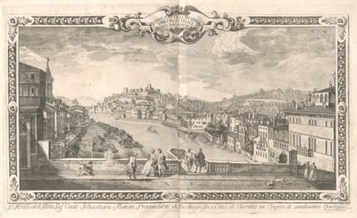 维罗纳的景色 作者 Dionigi Valesio 和 Giovanni Antonio Urbani，在 Tiberio Majeroni 之后