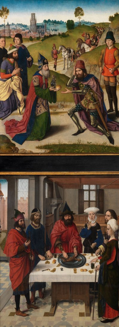 圣礼祭坛画细节，c.1464-68（面板油画） 作者 迪克·布特斯