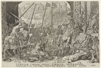 攻占突尼斯，1535 年
查理五世的胜利（系列标题）
Divi Caroli.V.imp.opt.max.victoriae,ex multis praecipuae（系列标题） 作者 马尔滕·范·海姆斯克