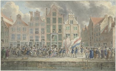 鹿特丹反英示威，1781 年 3 月 2 日 作者 Dirk Langendijk（艺术家签名）