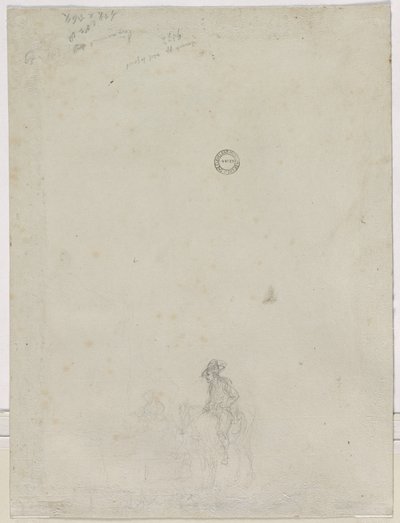 农民在喷泉旁的素描，1784年。 作者 德克·兰根迪克（Dirk Langendyk）