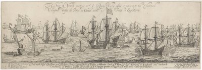 Hertog van York begroet de Koninklijke Marine in het Kanaal
The Duke of York