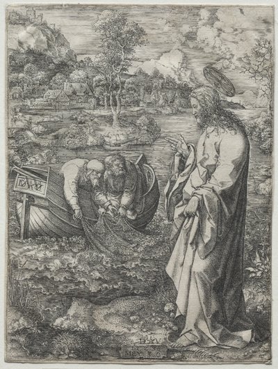 耶稣呼唤圣彼得和圣安德鲁，1523年。 作者 德克·韦勒特