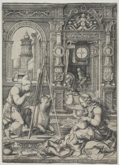 圣路加画圣母像，1526年。 作者 Dirk Vellert