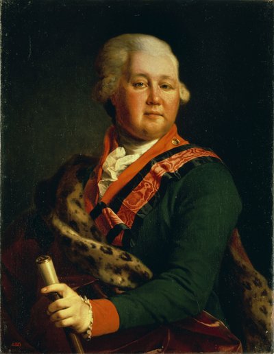 Valentin Platonovich Ivanovich Musin-Pushkin伯爵肖像（1735-1804），1780年代末 作者 Dmitri Grigorievich Levitsky