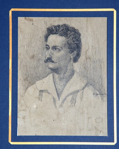 分贝主义者谢尔盖·克里夫佐夫（Sergey Krivtsov）的画像1802-1864 作者 德米特里·彼得罗维奇·奥兹诺比欣