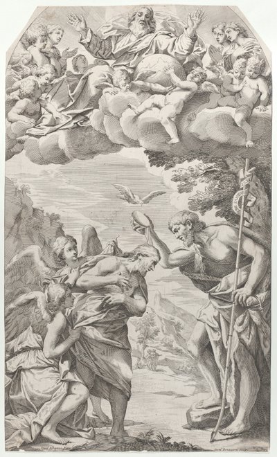 基督的洗礼》，1670-1731。 作者 多梅尼科·博纳维拉