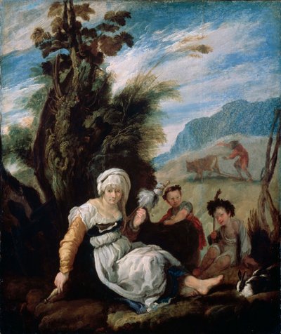 亚当和夏娃（1588） 作者 Domenico Fetti or Feti