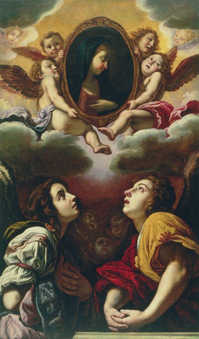 飞行和崇拜天使，1613-4 作者 Domenico Fetti或Feti
