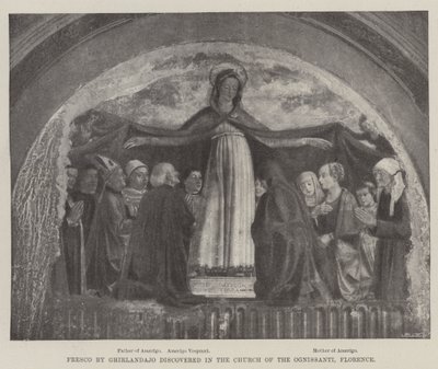 Fresco在佛罗伦萨的Ognissanti教堂发现 作者 多梅尼科·吉兰达约（Domenico Ghirlandaio）