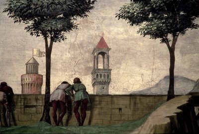 从探视中望过墙的男人 作者 多梅尼科·吉兰达约（Domenico Ghirlandaio）