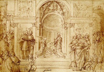 天使出现在寺庙中的撒迦利亚 作者 多梅尼科·吉兰达约（Domenico Ghirlandaio）
