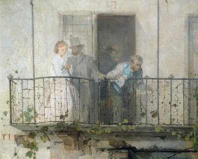 维拉弗兰卡和平的消息，由Domenico Induno创作，细节 作者 多梅尼科·印度诺（Domenico Induno）