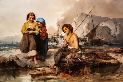 年轻渔民 作者 多梅尼科·印度诺（Domenico Induno）