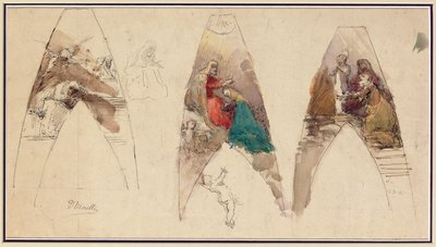 祭坛的草图 作者 多梅尼科·莫雷利（Domenico Morelli）
