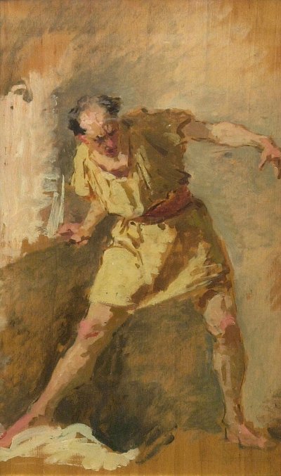 角斗士》，19世纪。 作者 多梅尼科·莫雷利（Domenico Morelli）