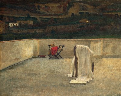 露台，多梅尼科·莫雷利（Domenico Morelli），布面油画 作者 多梅尼科·莫雷利（Domenico Morelli）