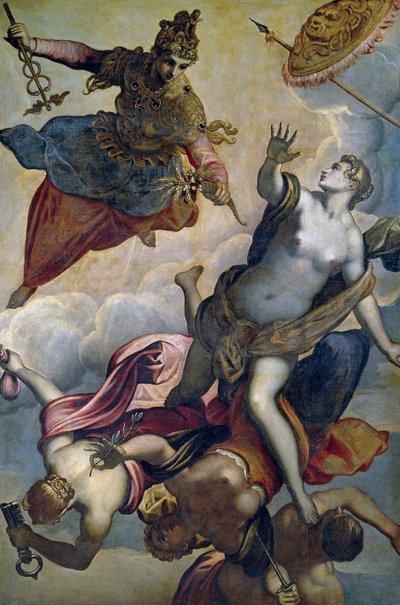 "" Allegorie de la prosperite "" (The Prosperity) 多梅尼科·丁托列托 (Domenico Tintoretto) 的绘画 (1560-1635) 16 世纪末 太阳 207x140 厘米 马德里普拉多博物馆 作者 多梅尼科·罗布斯提·丁托列托